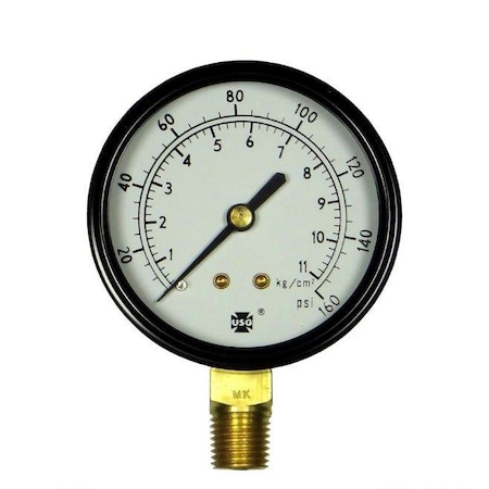Bedford Precision Parts Bedford Precision Gauge, 1/4 NPT Bottom mount, 0-160 PSI 28-875